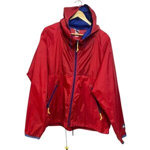 Vintage Sierra Designs Women's XL Red/Blue Parka Hooded Windbreaker Jacket